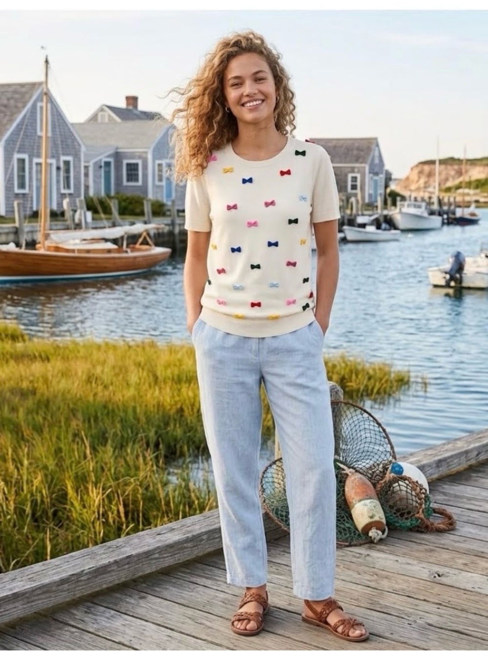 MULTI COLOR BOW TOP